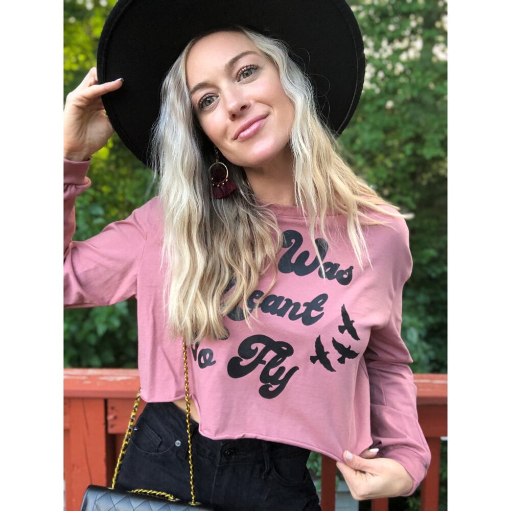 She Was Meant To Fly Long Crop Top